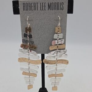 Robert Lee Morris Two-Tone Dangle Earrings